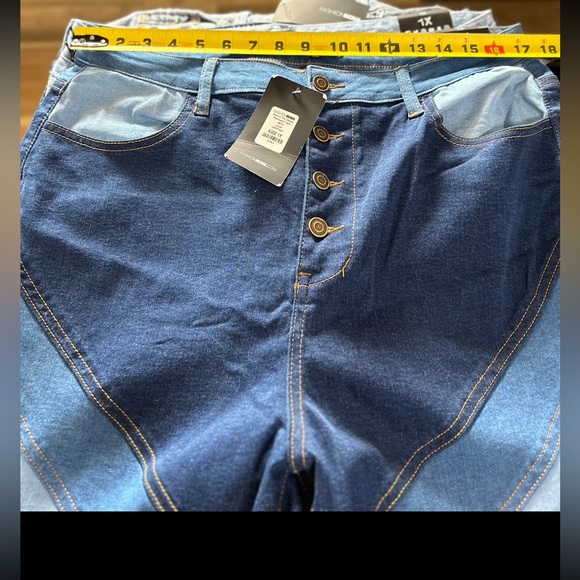 Nwt fashion nova devil in the details patchwork flares - Picture 5 of 5